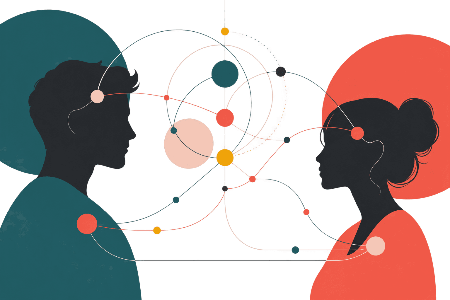 AI relationship matching project illustration