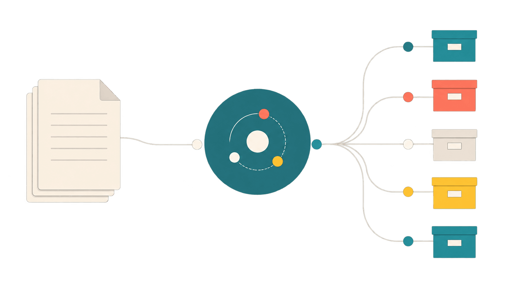 Intelligent digital archive project illustration